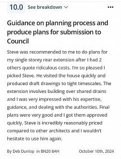 Recent review for extension plans in sussex